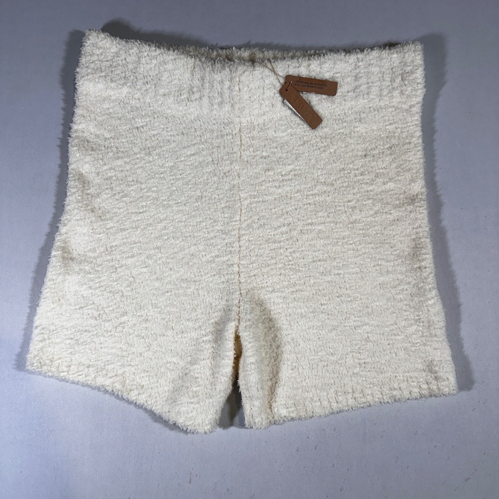 NWT SKIMS Cozy Knit Shorts Cream 2X/3X Womens Lounge Sleepwear Casual Soft Plush